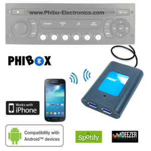 Interface Bluetooth et Auxiliaire pour voiture AUDI connecteur mini ISO Kit  Mains Libres Streaming Audio avec Micro